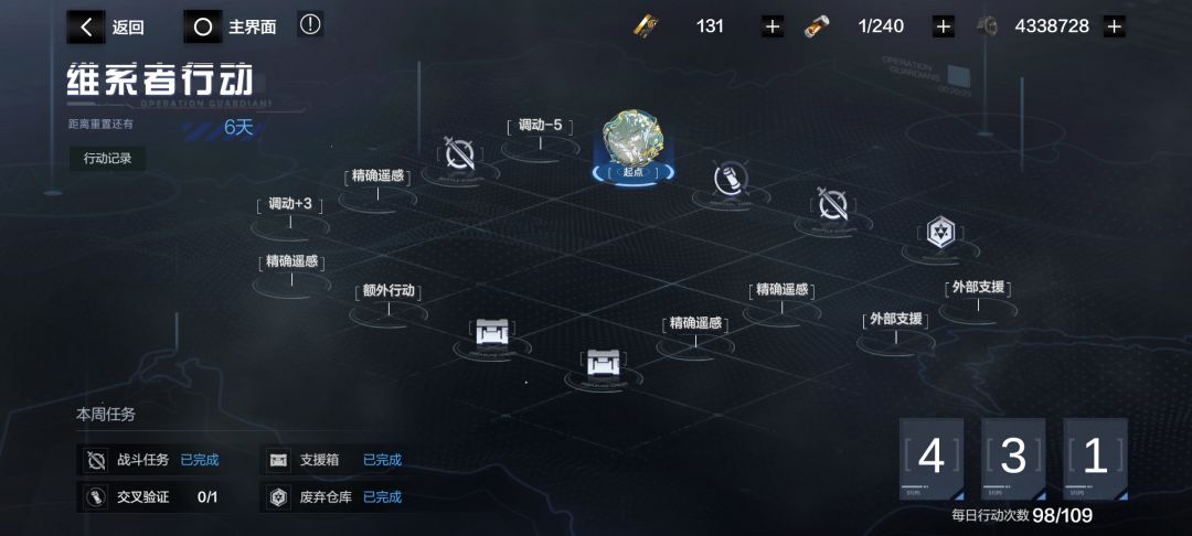 玩了这么久,来了把理论上的无限行动 1