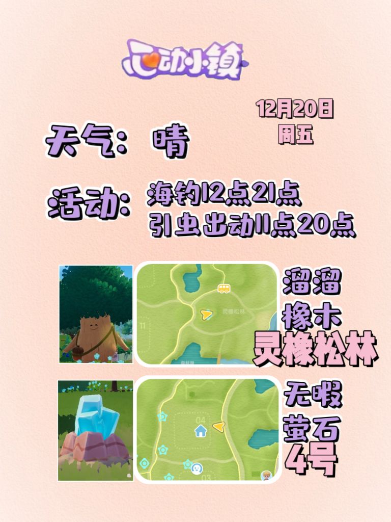 12月20日溜溜木萤石位置及活动摘要 2