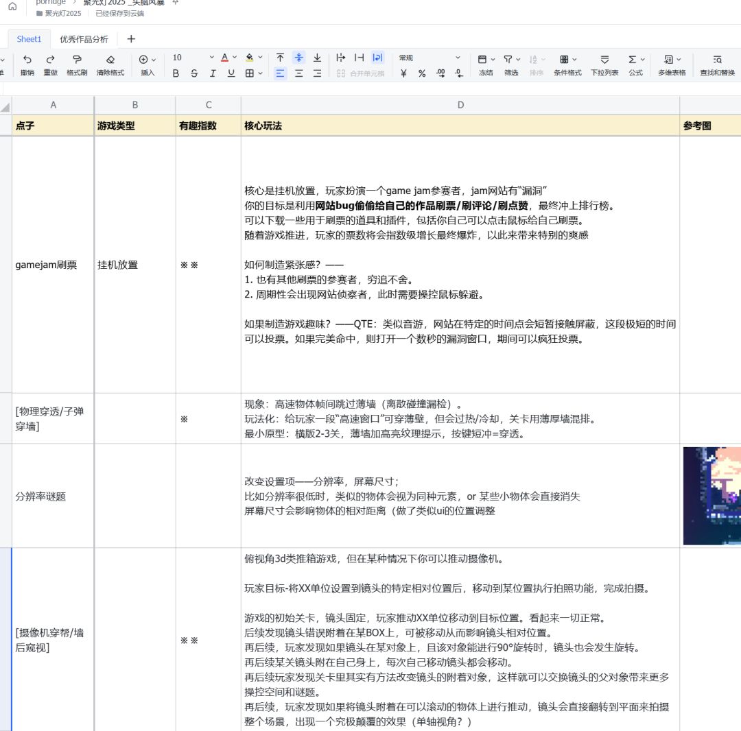 【开发者日志】聚光灯jam 头脑风暴方案分享 3