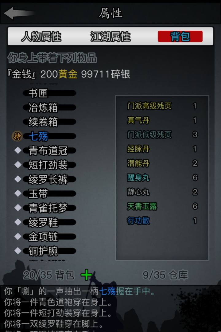 图内装备一点属性不加了?截图