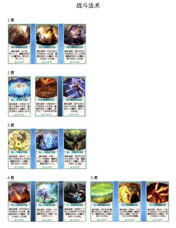 快棋法术卡牌汇总