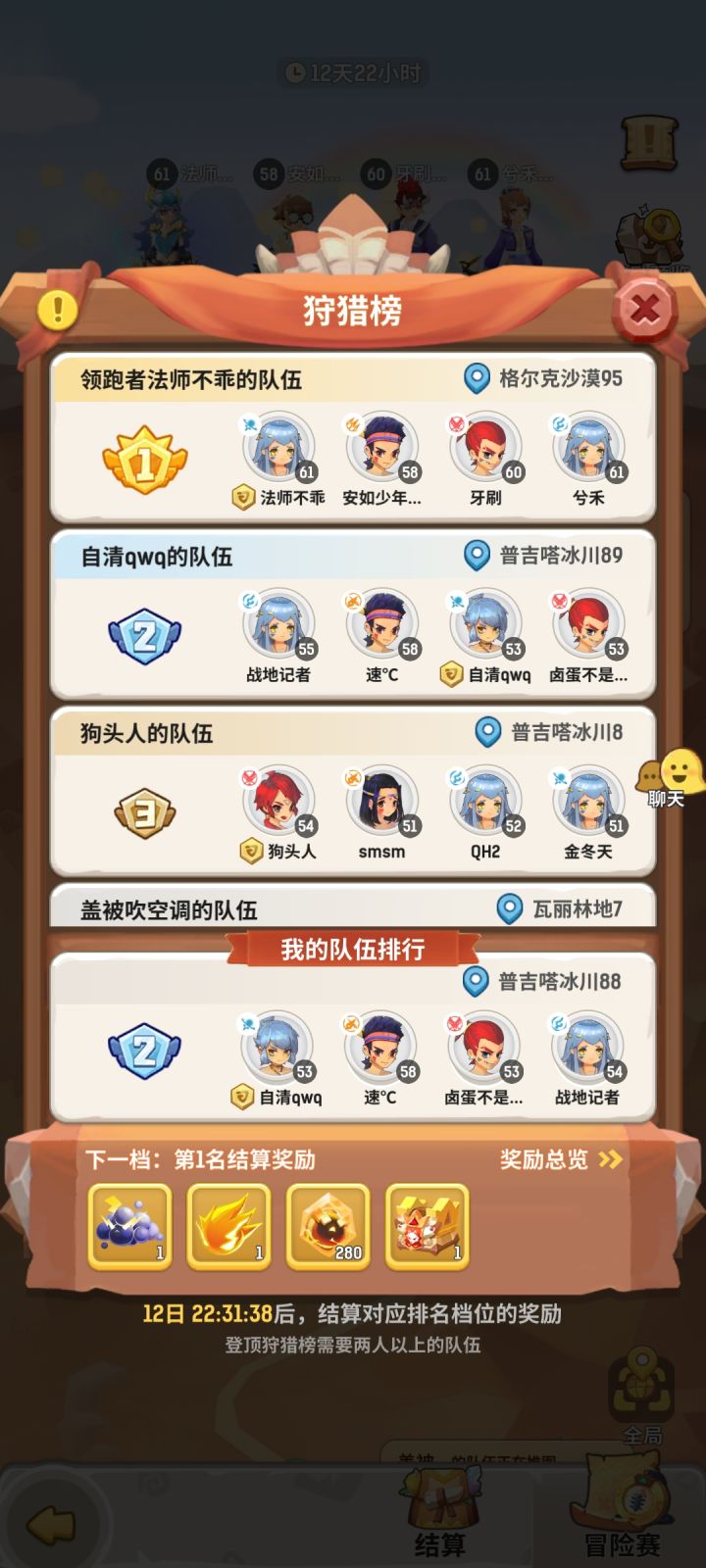3 day 四卡队截图