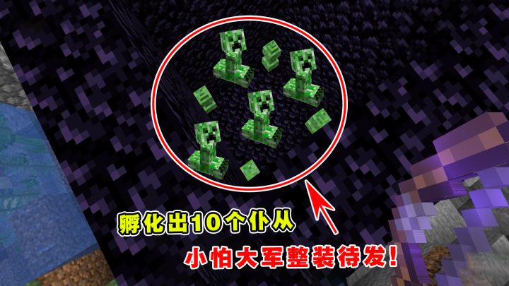 我的世界Him传说53:孵化出10个苦力怕仆从,小怕大军整装待发!截图