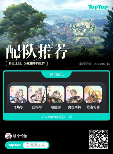 我看很多人在问队伍配置，新人可以参考