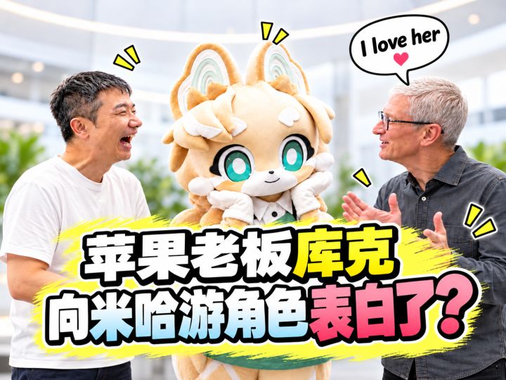 库克向米哈游角色表白了?截图