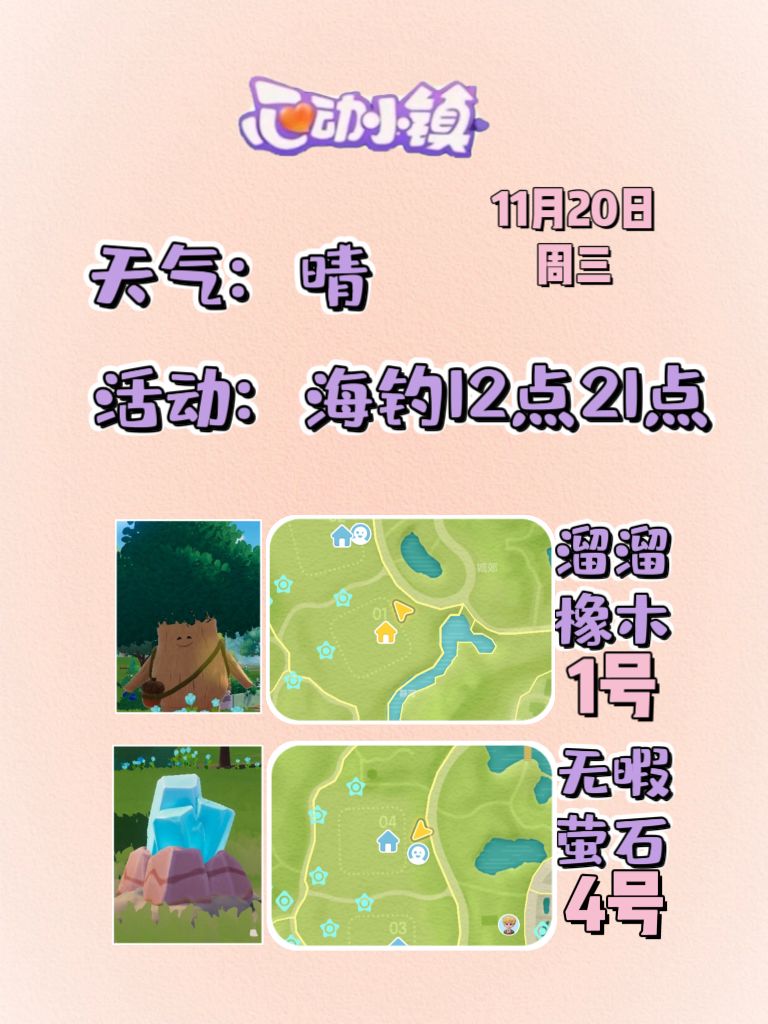 11月20日溜溜木萤石位置及活动摘要 2