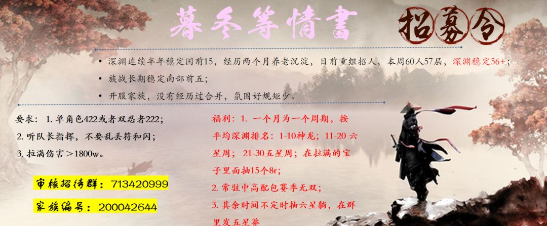 三区深渊家族暮冬等情书收人啦 1
