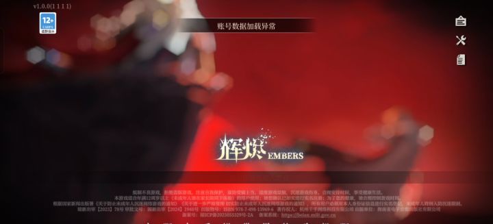 账号加载异常?截图