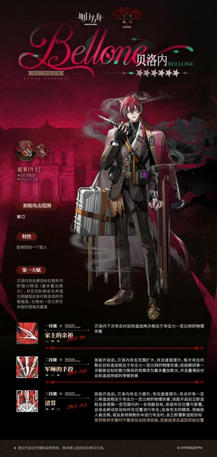 六星近卫斗士登场!《明日方舟》全新干员贝洛内预告公布截图