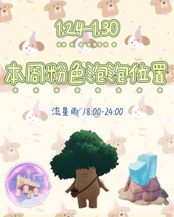 本周粉色泡泡位置已更新！