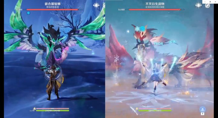 原神7.0世界boss嵌合翼骏狮和不灭衍生造物配队以及打法截图