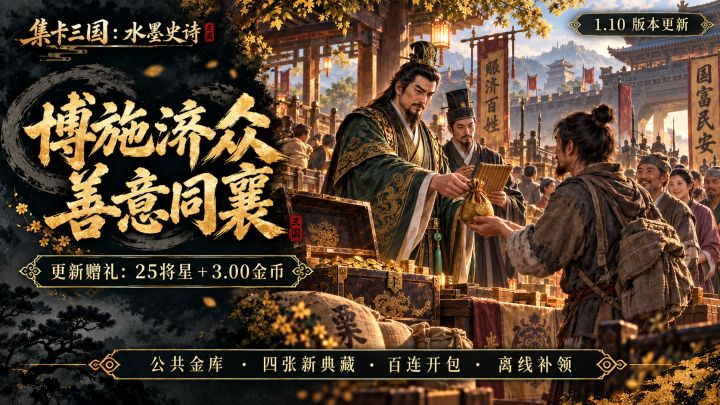 【集卡三国：水墨史诗】1.10版本更新｜博施济众，善意同襄截图