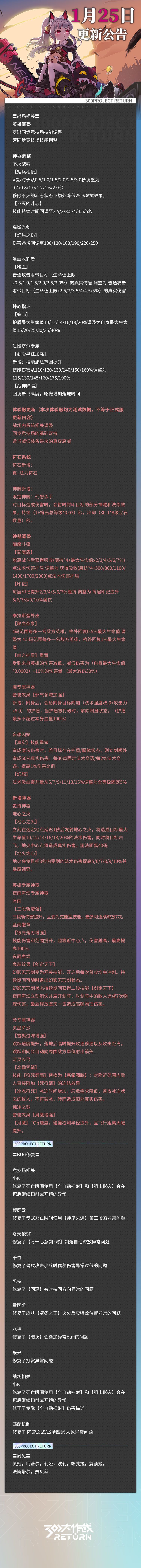 更新公告 | 1月25日 2