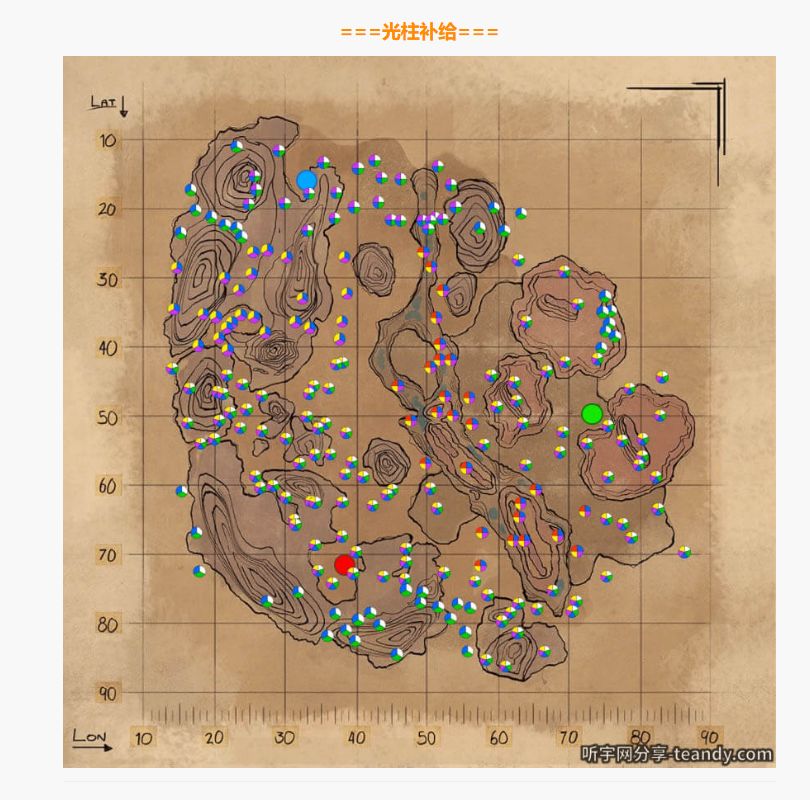 方舟【焦土】地图光柱补给位置分享！截图