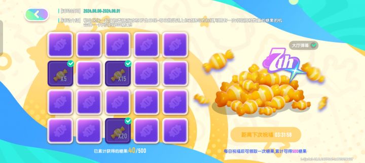 未成年糖果祝福一天可以弄三次截图