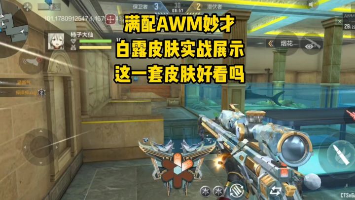 满配AWM妙才白露皮肤实战展示,这一套皮肤好看吗?截图