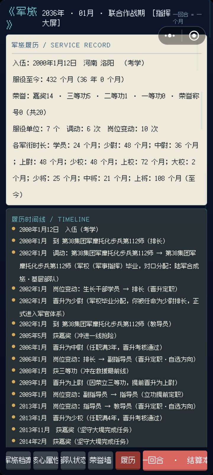 只能走军官路线 走着走着 军副 边防无人机操作 想走士兵路线了 结果最多走到中士 2期就结束了截图