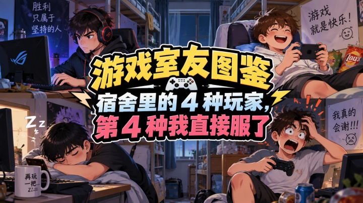 【游戏室友图鉴】宿舍里的4种玩家,第4种我直接服了截图