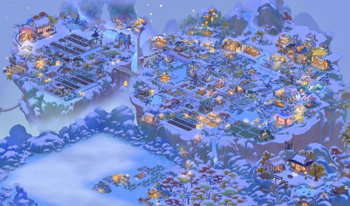 呜呜呜,这个雪景也太好康了叭!!!截图