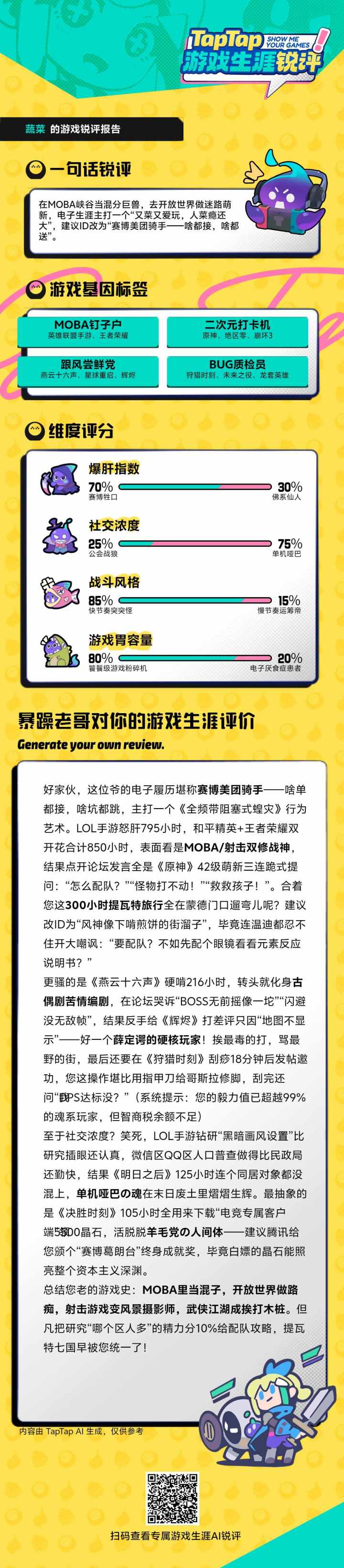 塔普塔普游戏生涯锐评截图