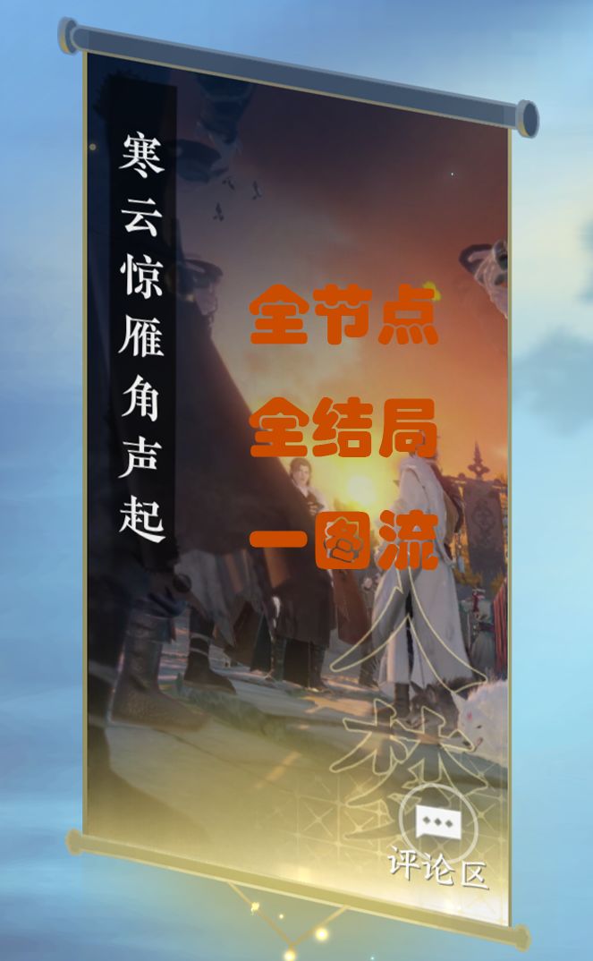 【逆水寒盛夏攻略】逆水寒正传 第四卷 寒云惊雁角声起 全节点全结局一图流攻略截图