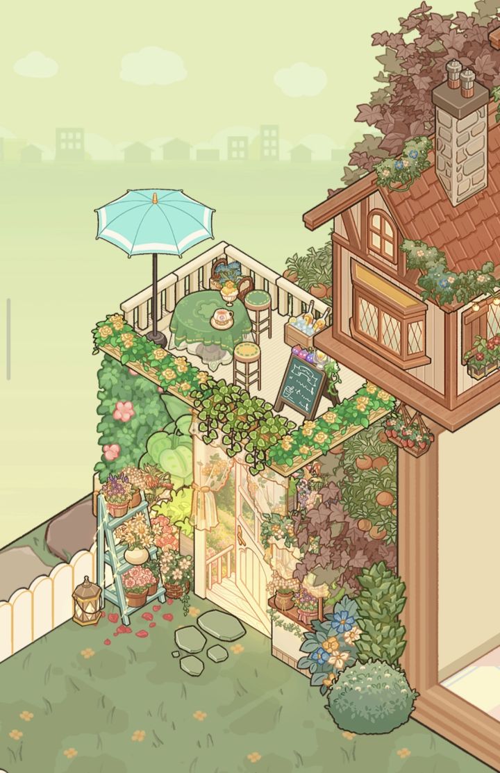 首张为自建花房+露台截图