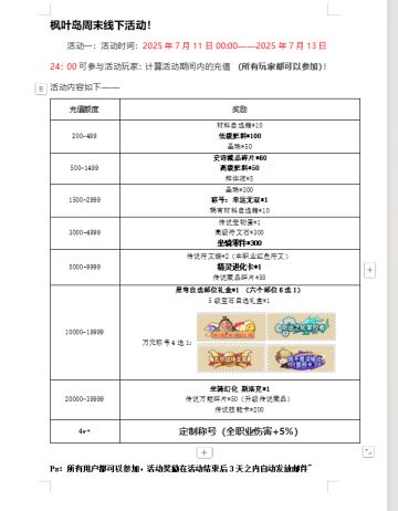 11号枫叶岛周末线下活动