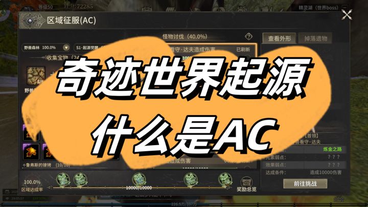 奇迹世界起源什么是AC？截图