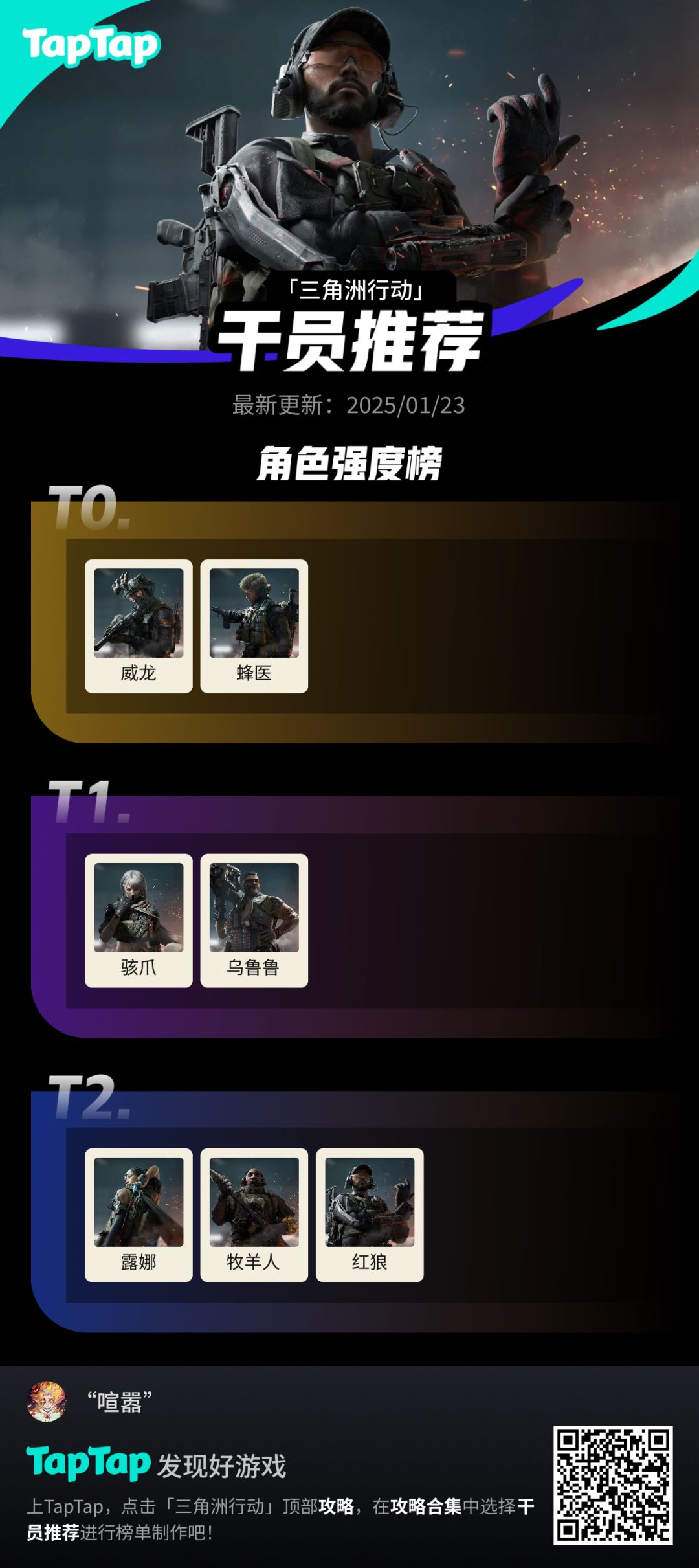 #三角洲行动干员推荐截图