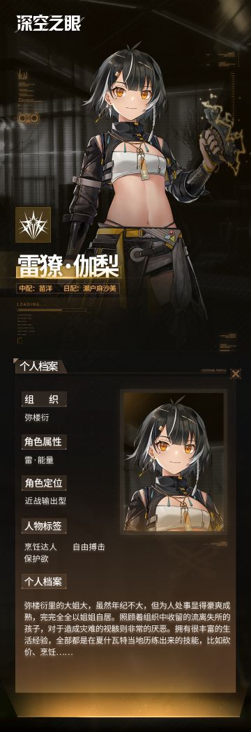 修正者档案|新增A级修正者雷獠·伽梨资料公开！