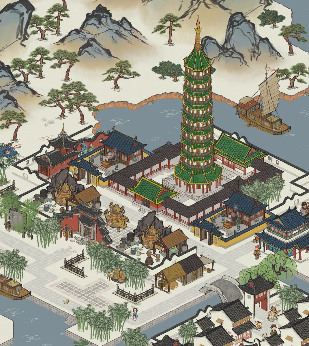 #江南百景图 #江南百景图应天府布局 有点杂，乱🤔还行吧精力了。截图