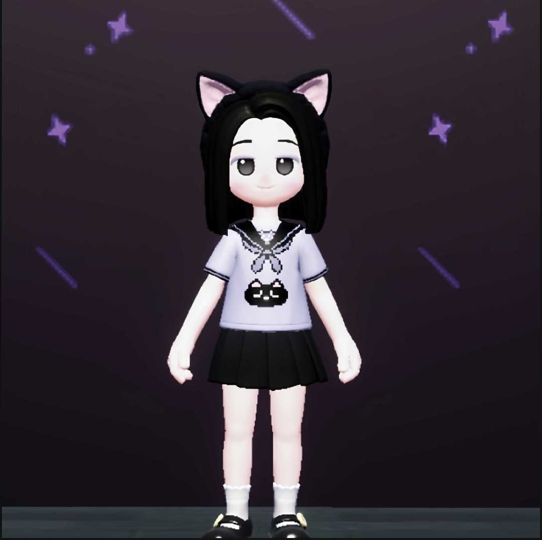 黑色小猫水手服 1