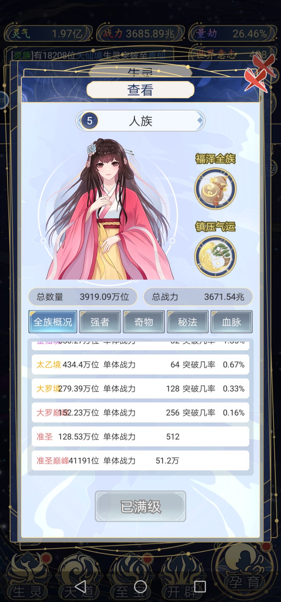 人族镇压诸天,祥瑞常伴左右 1