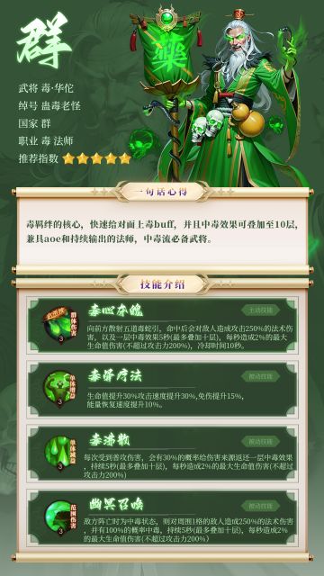 【武将介绍】以毒攻毒，毒上加毒的毒·华佗