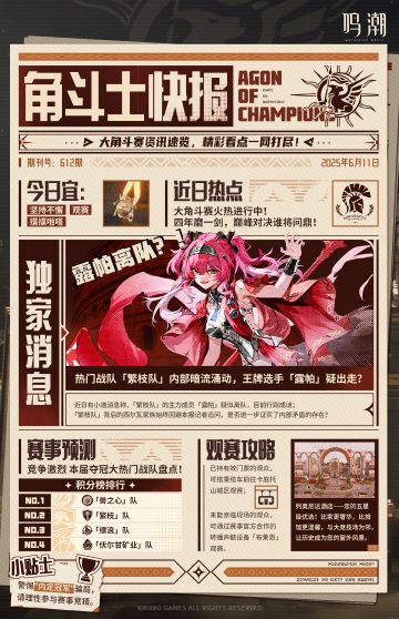 大角斗赛最新看点来袭！