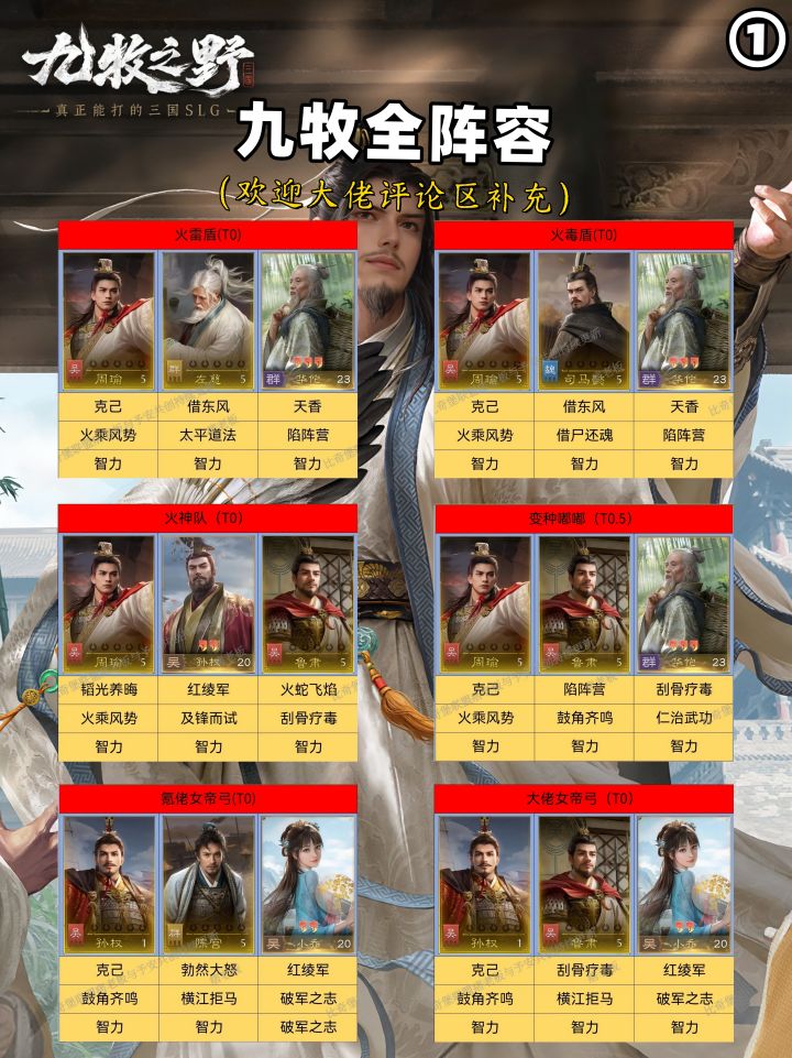 九牧全阵容合集截图