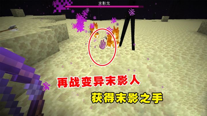 我的世界Him传说24：再战末地的变异末影人，获得末影之手截图