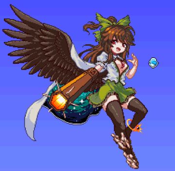 像素画-难以驾驭的神之火-灵乌路空