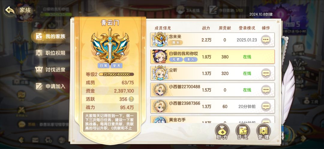 明早等一个活跃家族 1