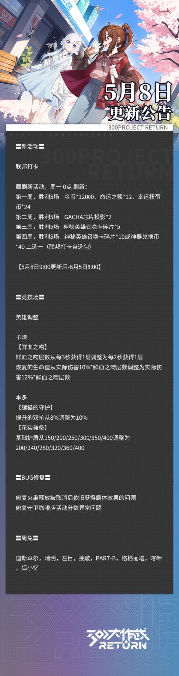 更新公告 | 05月08日