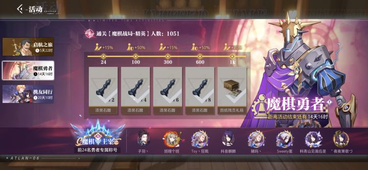 兄弟们,千人buff,4万月卡党过精英了截图