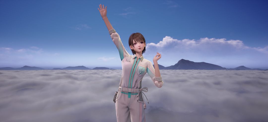 穿着白色运动服旅游 1