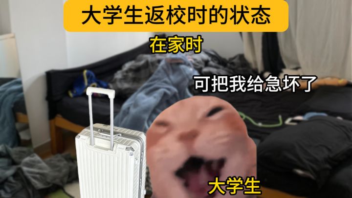 大学生开学返校时的状态截图