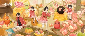 一梦江湖×《请吃红小豆吧！》联动激萌登场！超可爱时装、童趣挂件、俏皮玩具“豆”你开心！让乐观开朗的红小豆，携专属联动外观，治愈少侠们继续前行的道路，与少侠一起分享红小豆的暖心哲学~
★时装·觅豆红取色于红小豆的童趣配色，俏皮的同款红小豆印花萌力十足，更有红小豆专属元素配饰，向江湖展现你的治愈力量！
★腰挂·吸吸乐鸭提醒少侠多多喝水，才能和建国老师一样保持靓丽容颜哦！
★红小豆同款激萌头挂·鸭鸭圆帽