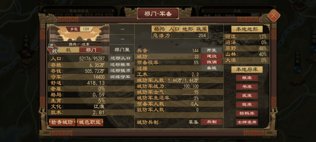 为什么城市页面城防军士气100, 1