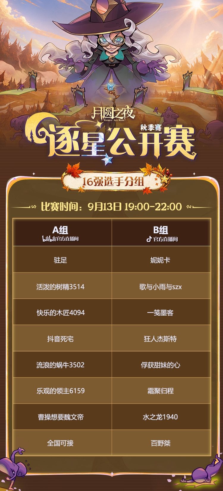 逐星公开赛秋季赛16 强分组出炉!半决赛精彩开打 1