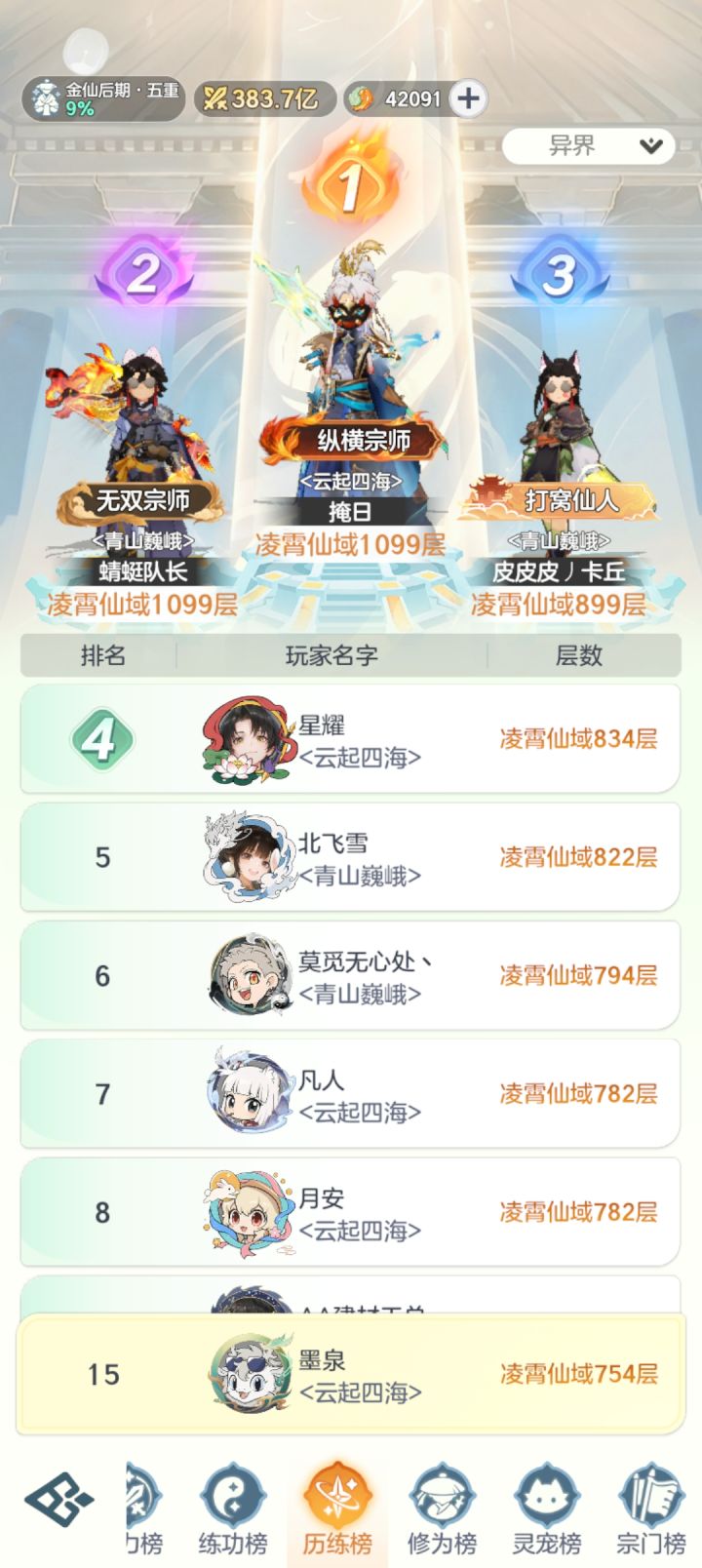 金仙34天!记录截图