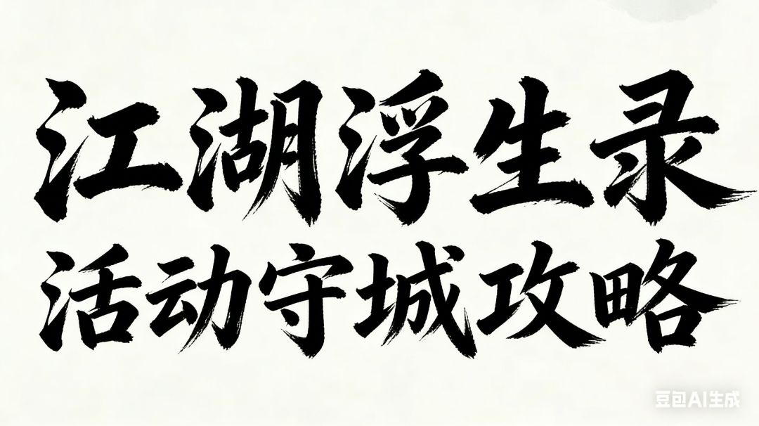 江湖浮生录 活动守城攻略截图