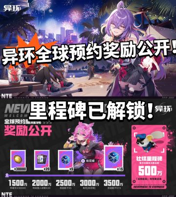 异环:全球预约奖励已公开！里程碑解锁