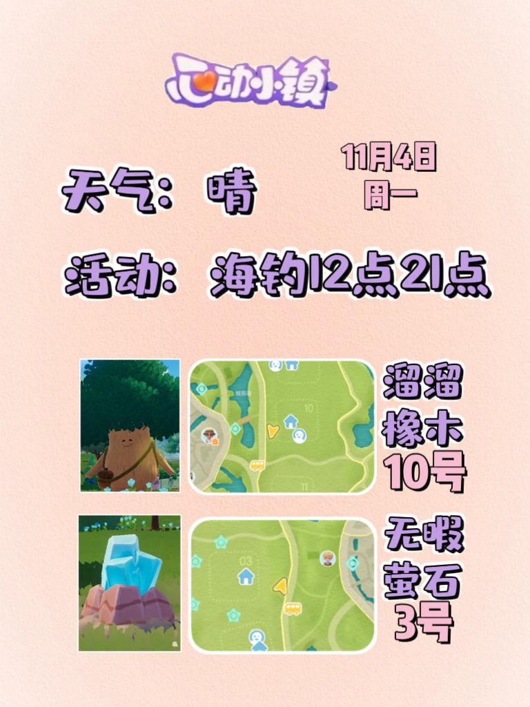 11月4日溜溜木萤石位置及活动摘要 2